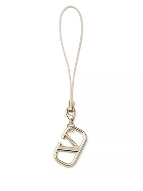 Authentic Valentino Gold V Logo Keychain Charm / Bag charm / Phone Charm